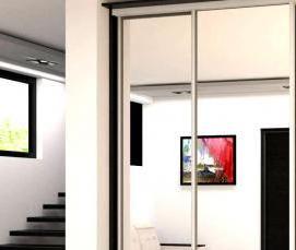 Двери купе зеркальные ромбы - тип 1