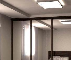 Двери купе зеркальные ромбы - тип 2