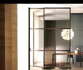 Двери межкомнатные двухстворчатые раздвижные со стеклом - вариант 1