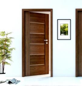 Двери межкомнатные пластиковые коричневые - тип 1