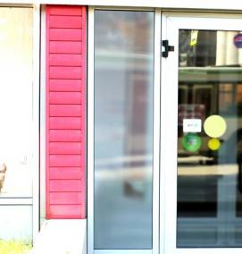 Двери пвх алюминиевые входные - модель 1