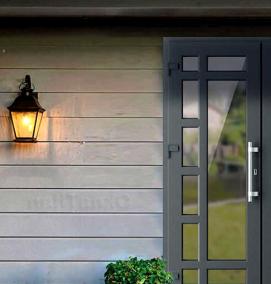 Двери пвх алюминиевые входные - модель 3