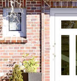 Двери пвх алюминиевые входные - модель 2