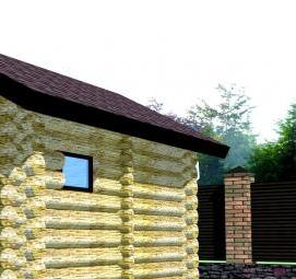 Двери в баню из бревна - тип 4