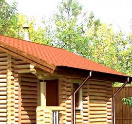 Двери в баню из бревна - тип 3