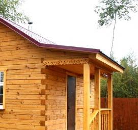 Двери в баню из бревна - тип 2