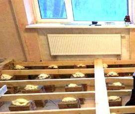 Двп под лаги - модель 2