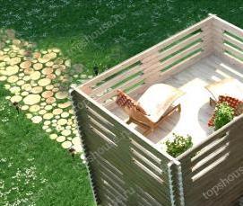 Двухэтажная беседка для дачи - тип 2