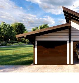 Двухэтажный каркасный гараж - тип 1