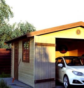 Двухэтажный каркасный гараж - тип 2