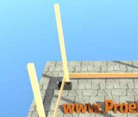 Двускатная беседка из бруса - вариант 1