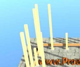 Двускатная беседка из бруса - вариант 3