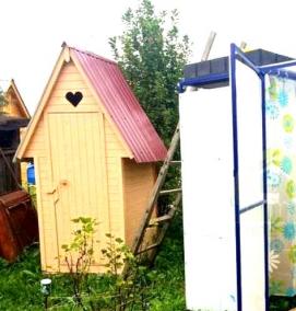 Емкости для летнего душа на даче - модель 2