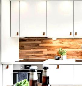 фартук для кухни цвета дерева - тип 2