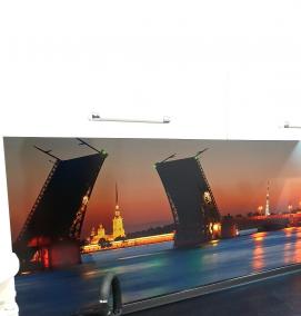 фартук для кухни из абс пластика - модель 4