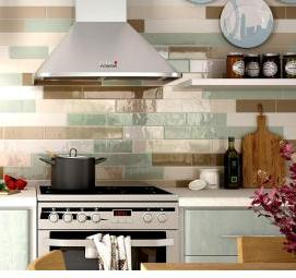 фартук для кухни из плитки: соты - тип 2