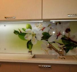 фартук для кухни из полимерного стекла - модель 2