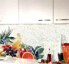 фартук для кухни молочного цвета - тип 1