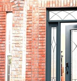 финская входная дверь со стеклом - модель 4