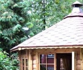 финские беседки с барбекю - модель 1