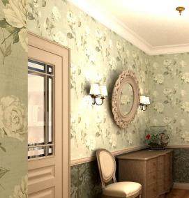 флизелиновые обои в коридор - модель 3