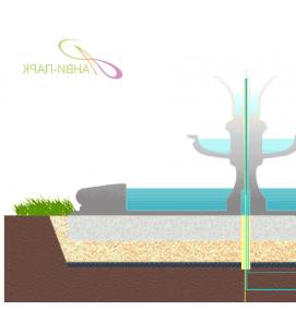 фонтан для сухого бассейна высокий - вариант 2