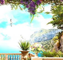 фотообои: арка с видом на море - вариант 1