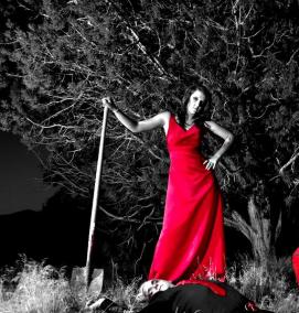 фотообои черно бело красные - вариант 2