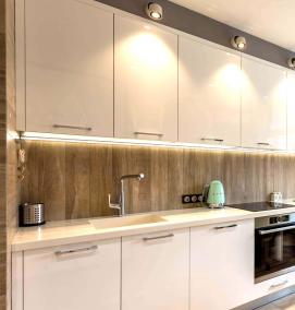 фотообои для белой кухни - вариант 3