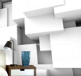 фотообои: камин на стену 3д - вариант 1