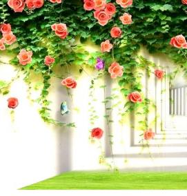 фотообои на стену в зал: розы - тип 4