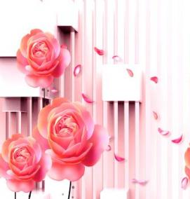 фотообои на стену в зал: розы - тип 2