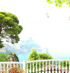 фотообои: вид с балкона на море - модель 4