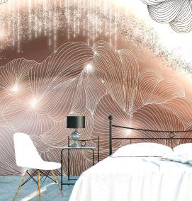 фотообои: золотые цветы - вариант 3