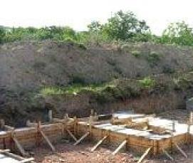 фундамент ленточный кирпичный - модель 4