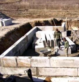 фундаментные блоки для гаража - вариант 3