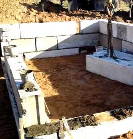 фундаментные блоки для гаража - вариант 2