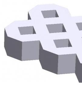 Газонная решетка 600х400х100 мм - вариант 4