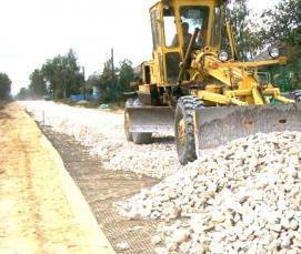 Геотекстиль для дороги из щебня - тип 2