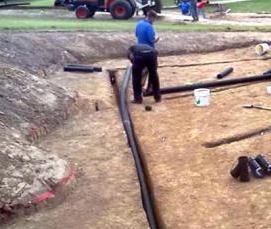 Геотекстиль для дренажной канавы - модель 1