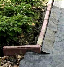 Геотекстиль для садовых дорожек - вариант 1