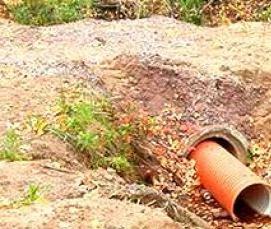 Геотекстиль для трубы в канаву - модель 4