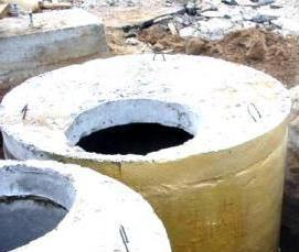 Гидроизоляция бетонных колец от грунтовых вод - модель 1