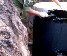 Гидроизоляция колодца из бетонных колец снаружи - модель 2