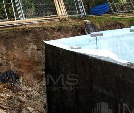 Гидроизоляция между фундаментом и цоколем - вариант 1