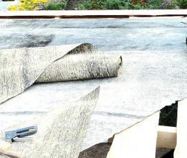 Гидроизоляция пола рубероидом - модель 1