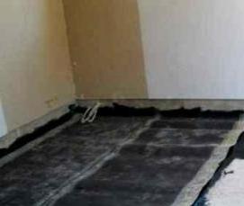 Гидроизоляция пола рубероидом - модель 3