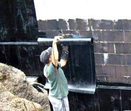 Гидроизоляция стены бетона - тип 2