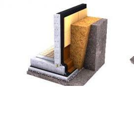 Гидроизоляция стены рубероидом - вариант 4