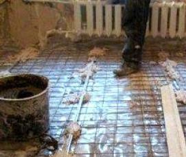 Гидроизоляция заливка пола - тип 3